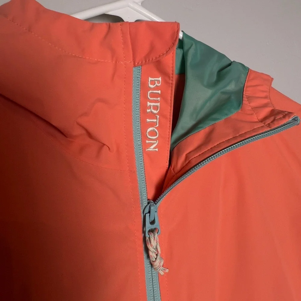 Burton Narraway Jacket Womens Small Colorblock Hooded Windbreaker Full Zip